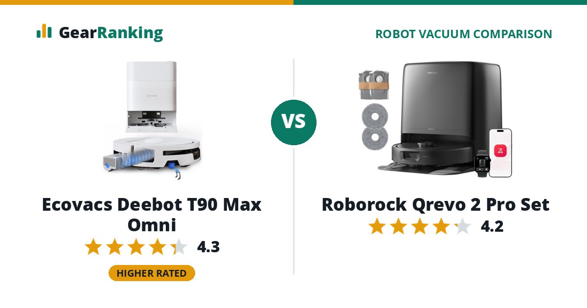 Ecovacs Deebot T90 Max Omni vs Roborock Qrevo 2 Pro Set