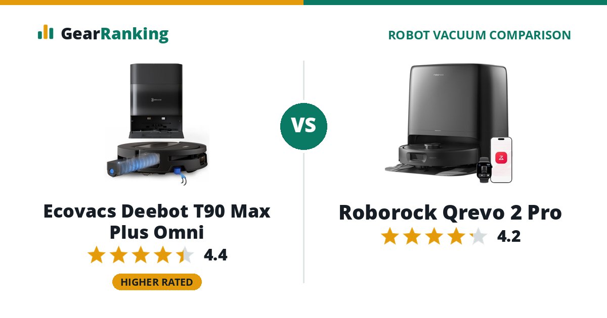 Ecovacs Deebot T90 Max Plus Omni vs Roborock Qrevo 2 Pro
