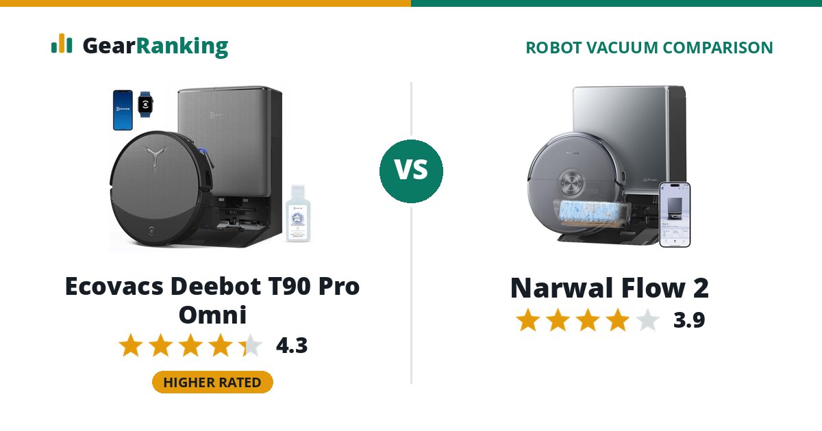 Ecovacs Deebot T90 Pro Omni vs Narwal Flow 2