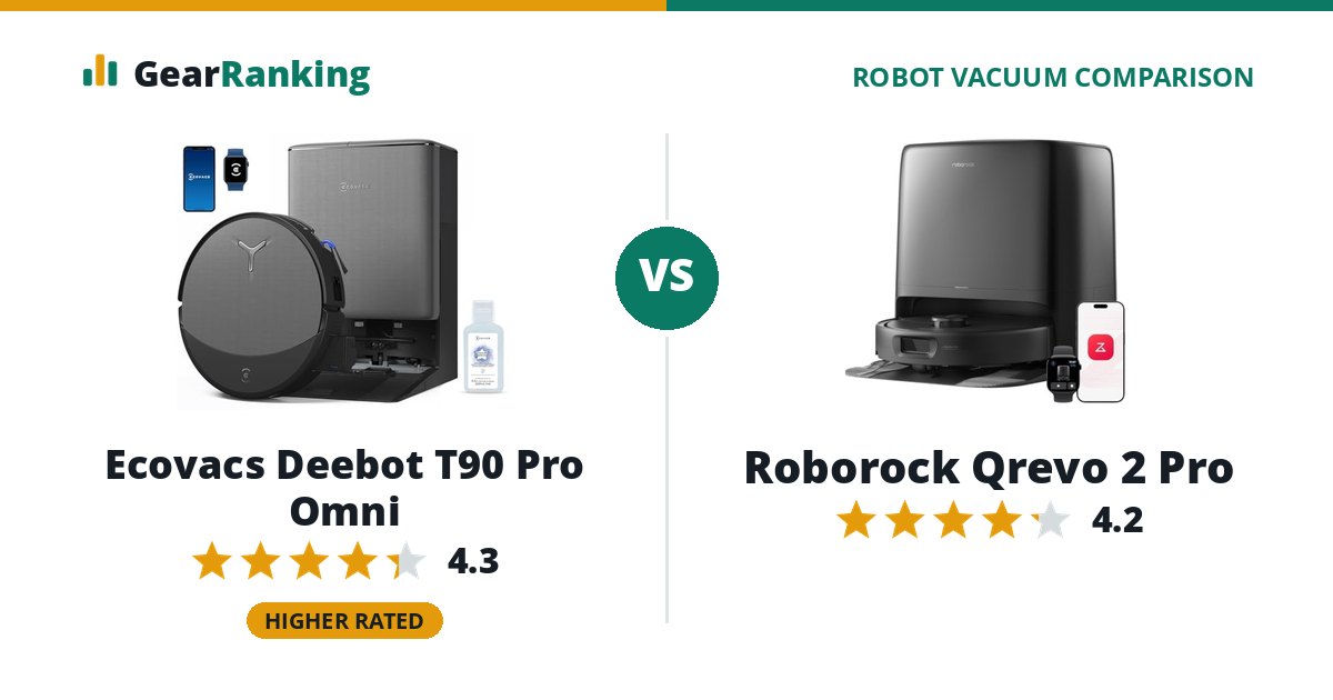 Ecovacs Deebot T90 Pro Omni vs Roborock Qrevo 2 Pro