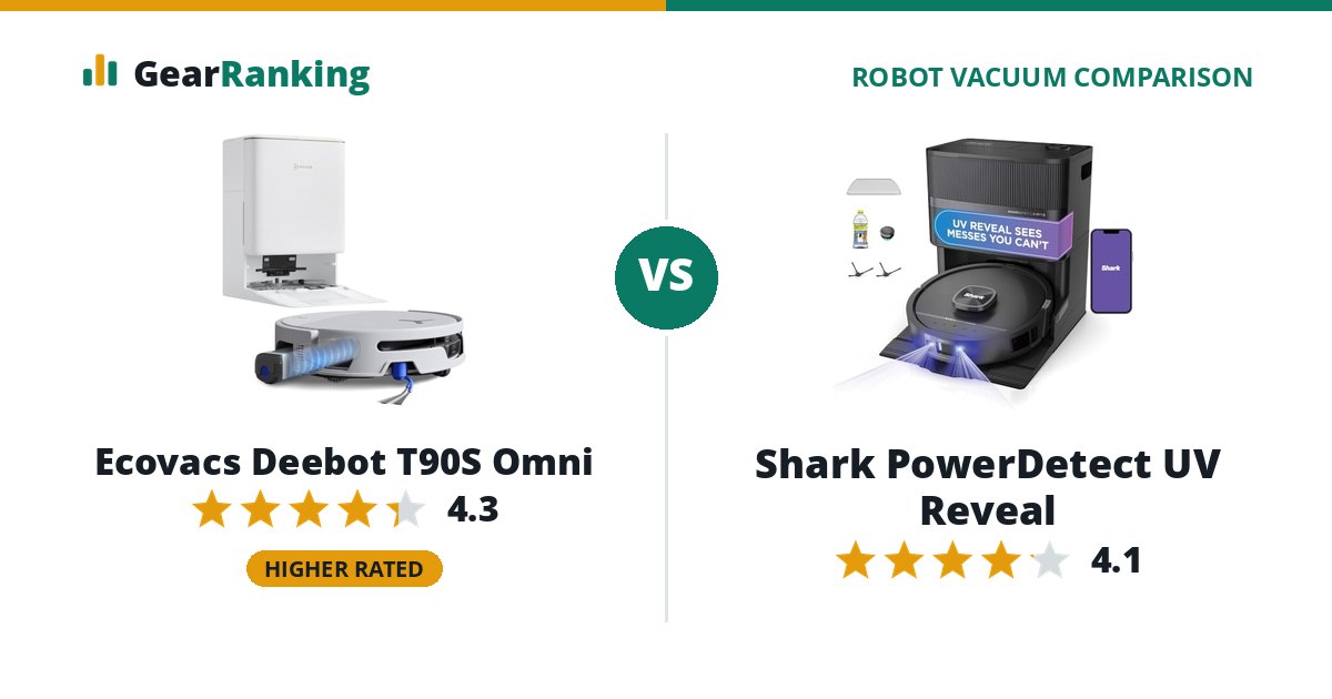 Ecovacs Deebot T90S Omni vs Shark PowerDetect UV Reveal