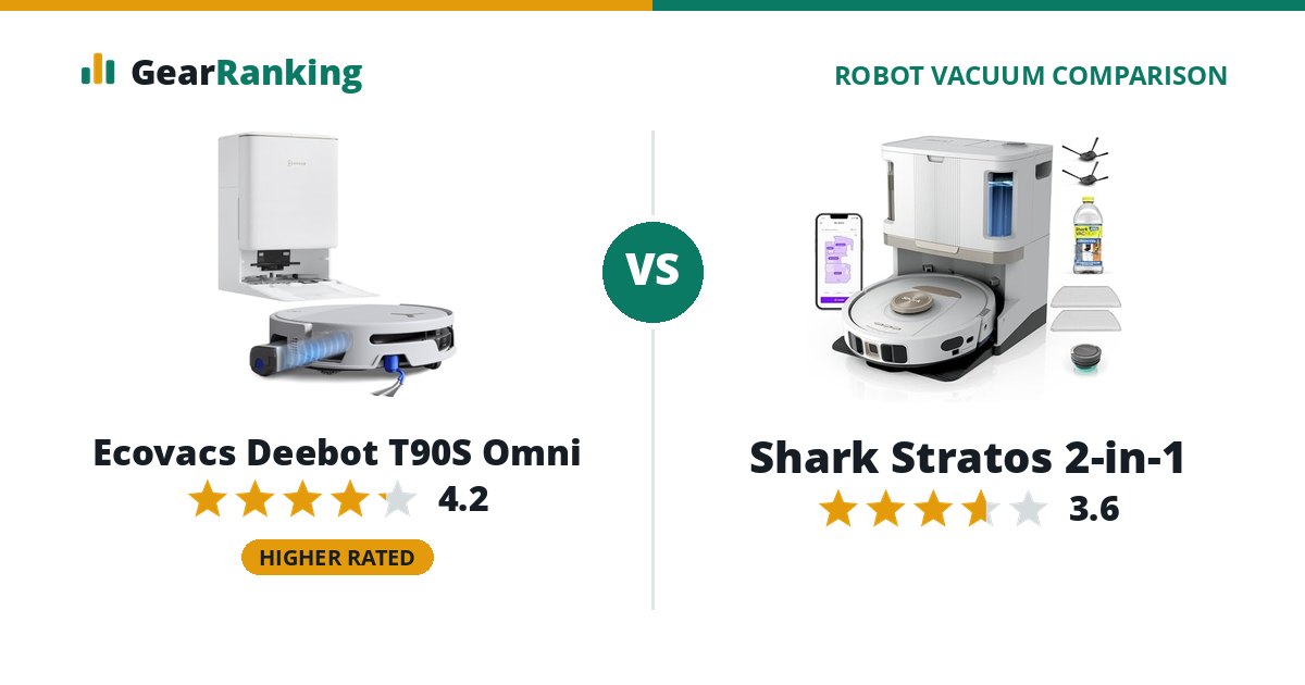 Ecovacs Deebot T90S Omni vs Shark Stratos 2-in-1
