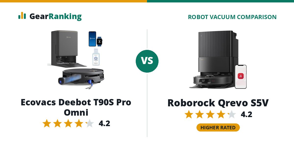 Ecovacs Deebot T90S Pro Omni vs Roborock Qrevo S5V