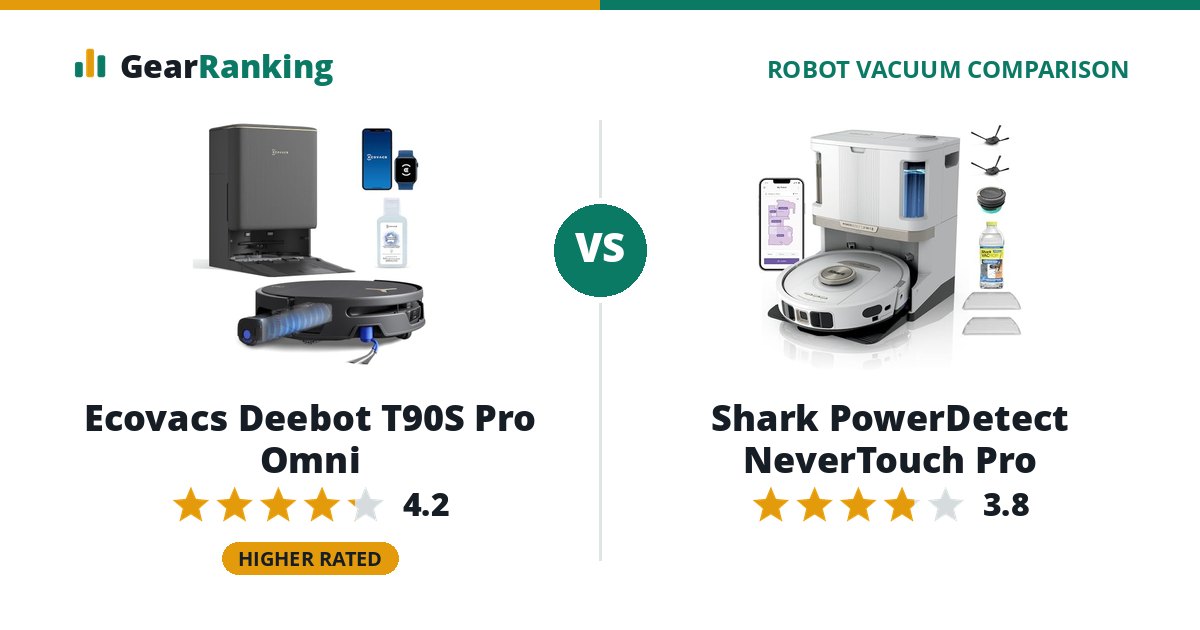 Ecovacs Deebot T90S Pro Omni vs Shark PowerDetect NeverTouch Pro