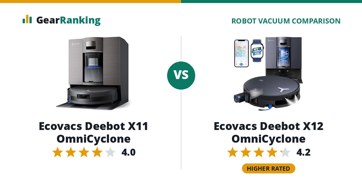 Ecovacs Deebot X11 OmniCyclone vs Ecovacs Deebot X12 OmniCyclone