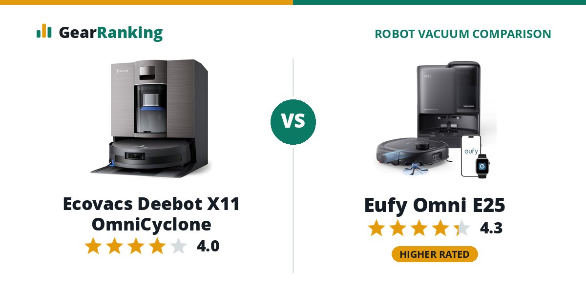 Ecovacs Deebot X11 OmniCyclone vs Eufy Omni E25