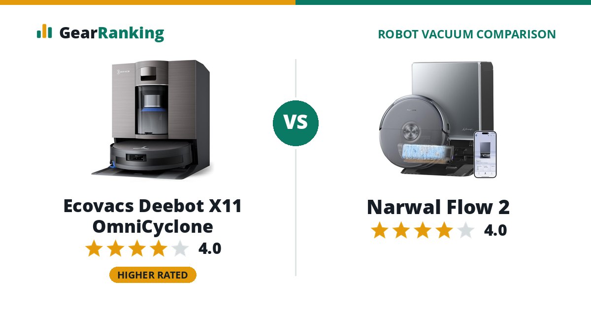 Ecovacs Deebot X11 OmniCyclone vs Narwal Flow 2