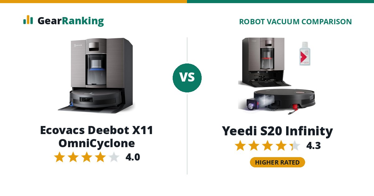 Ecovacs Deebot X11 OmniCyclone vs Yeedi S20 Infinity