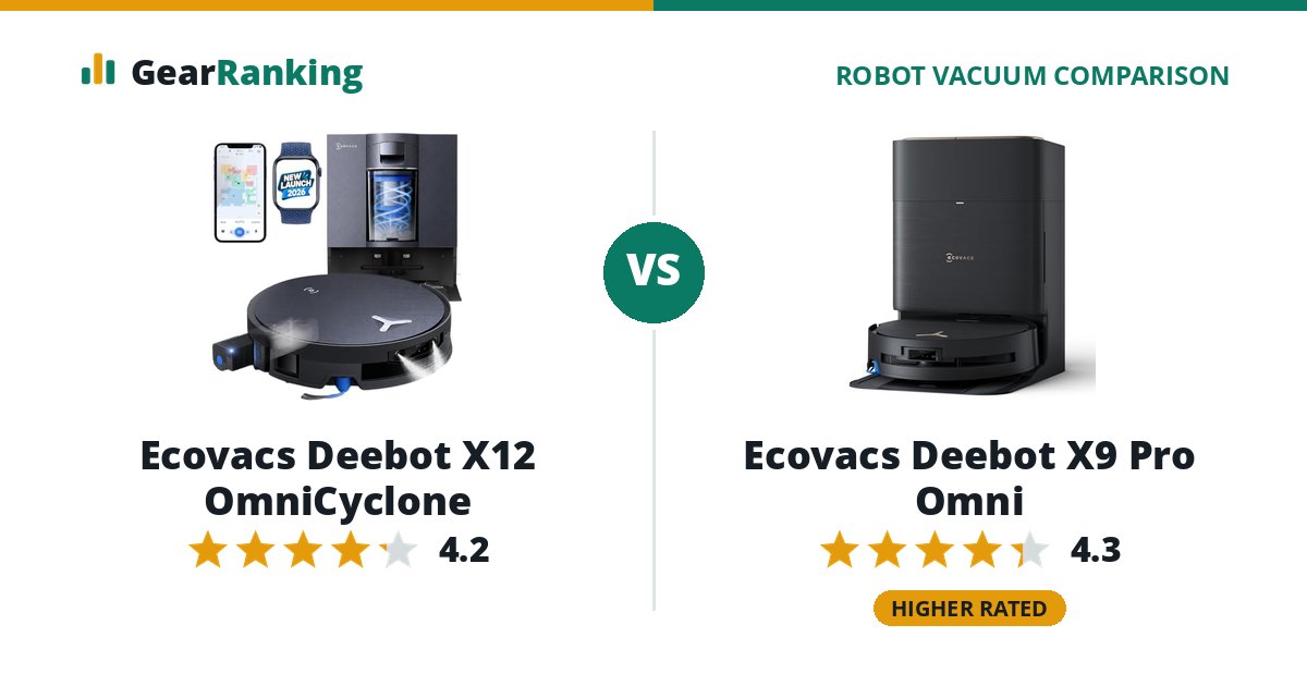 Ecovacs Deebot X12 OmniCyclone vs Ecovacs Deebot X9 Pro Omni