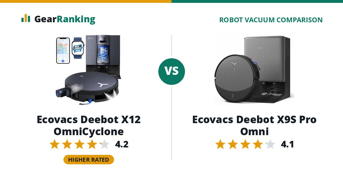 Ecovacs Deebot X12 OmniCyclone vs Ecovacs Deebot X9S Pro Omni