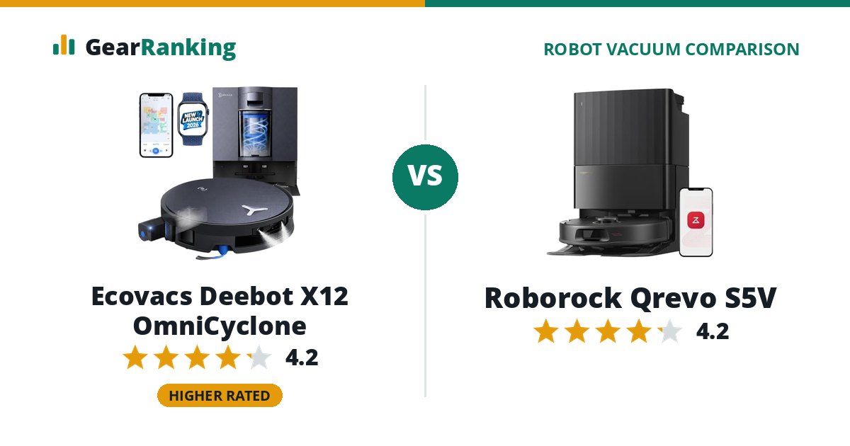 Ecovacs Deebot X12 OmniCyclone vs Roborock Qrevo S5V