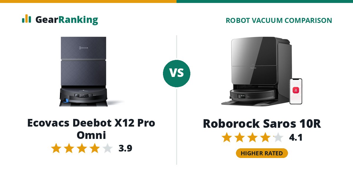 Ecovacs Deebot X12 Pro Omni vs Roborock Saros 10R