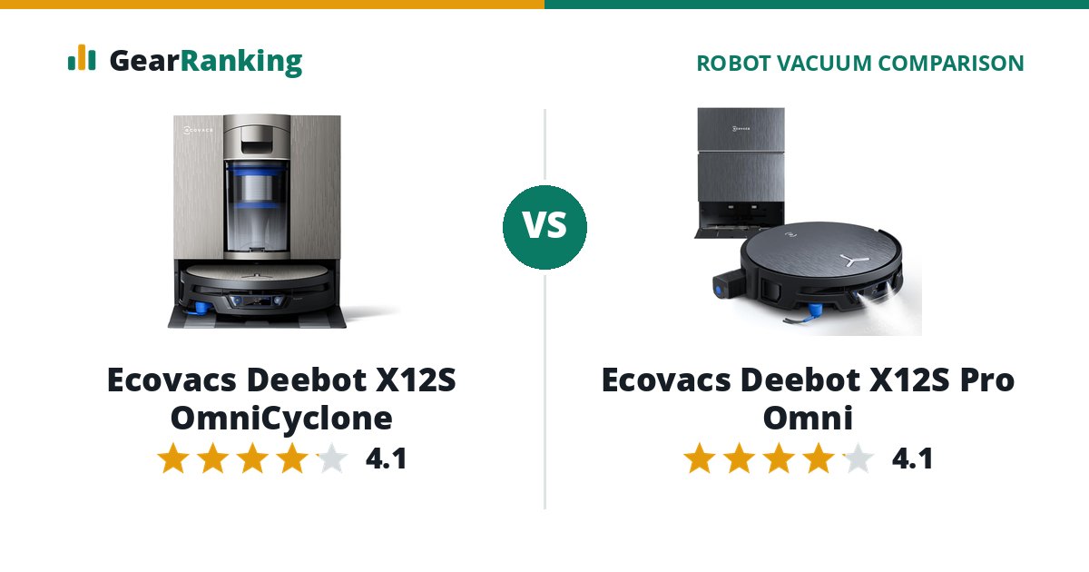 Ecovacs Deebot X12S OmniCyclone vs Ecovacs Deebot X12S Pro Omni