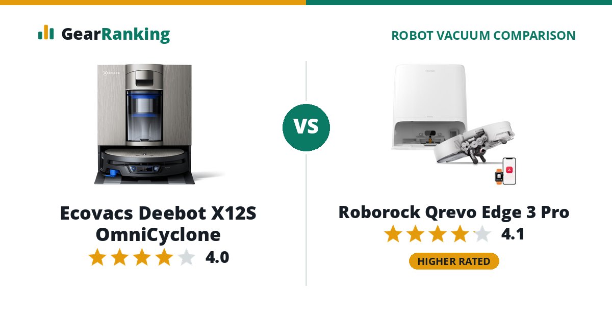 Ecovacs Deebot X12S OmniCyclone vs Roborock Qrevo Edge 3 Pro