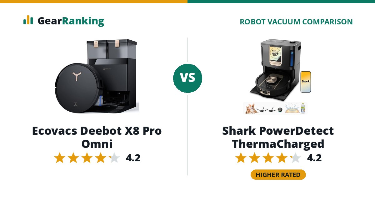 Ecovacs Deebot X8 Pro Omni vs Shark PowerDetect ThermaCharged