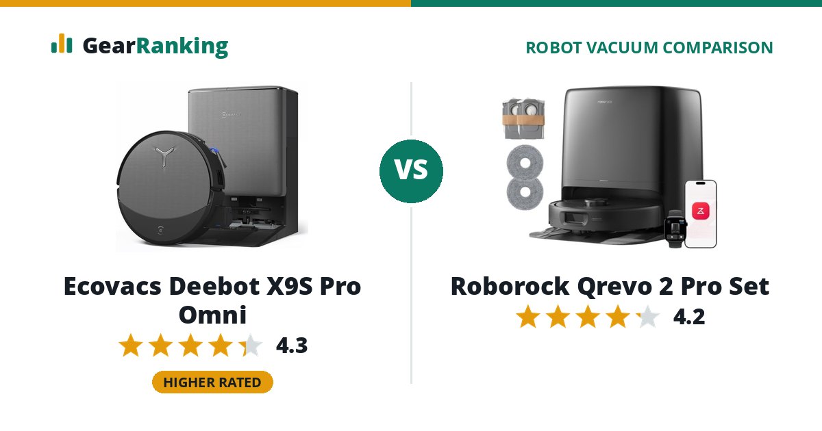 Ecovacs Deebot X9S Pro Omni vs Roborock Qrevo 2 Pro Set