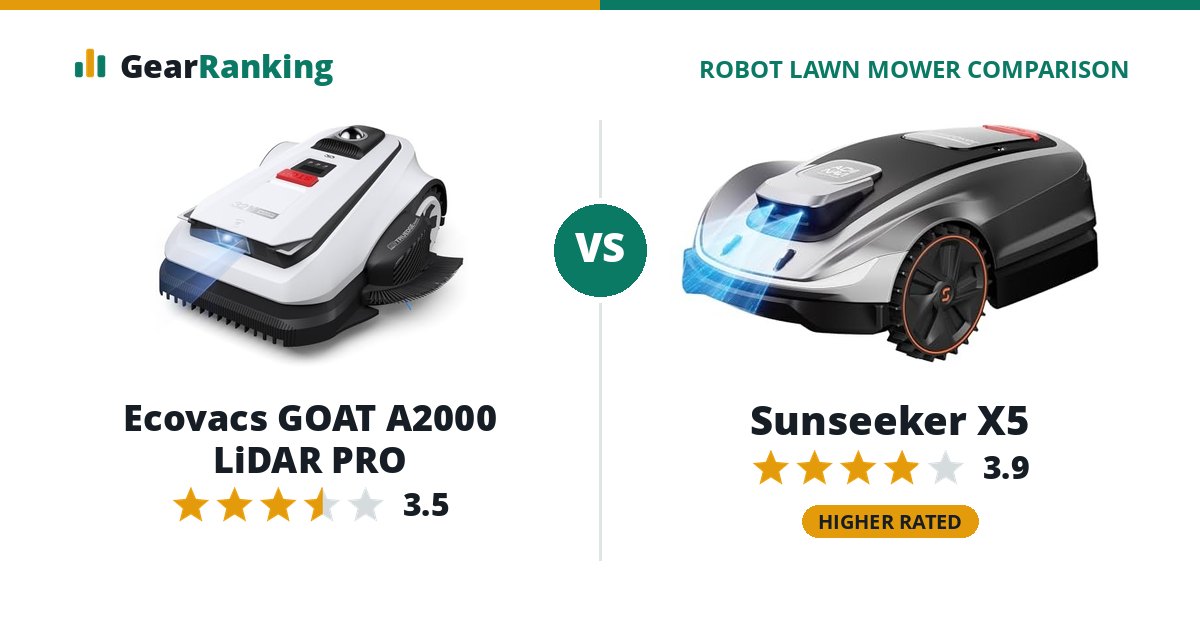 Ecovacs GOAT A2000 LiDAR PRO vs Sunseeker X5