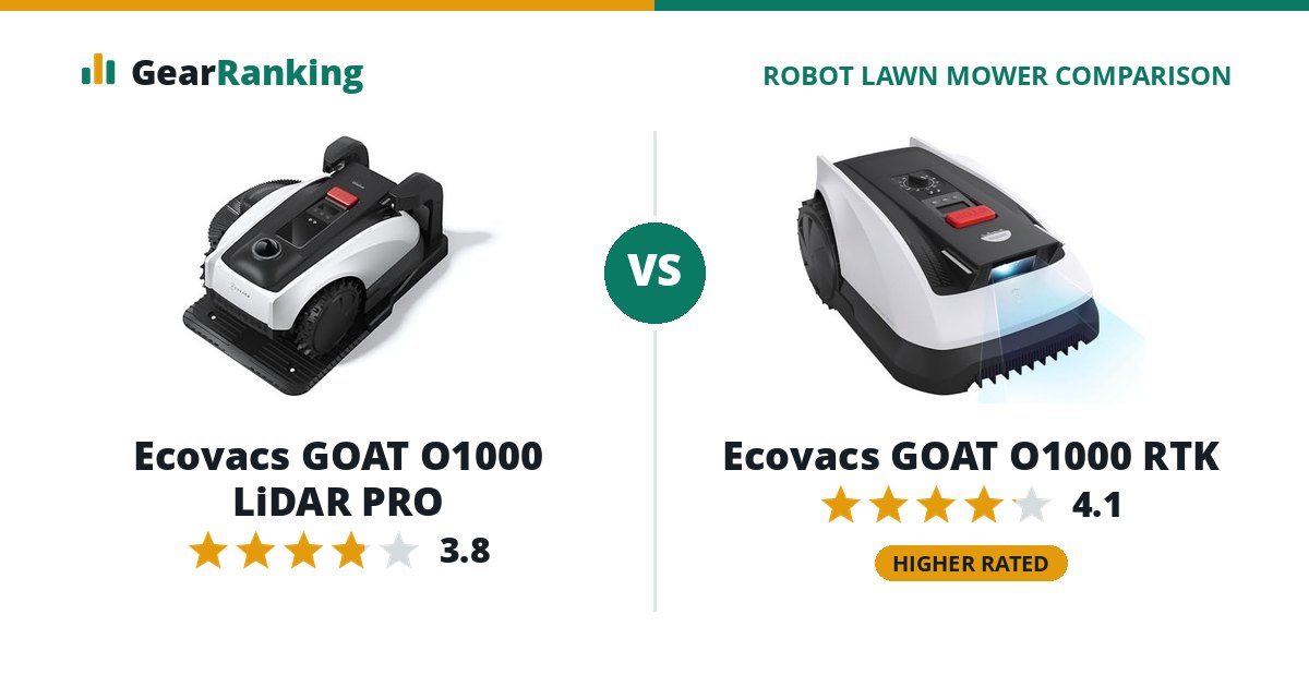 Ecovacs GOAT O1000 LiDAR PRO vs Ecovacs GOAT O1000 RTK