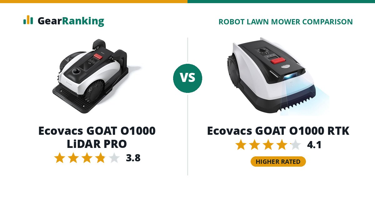 Ecovacs GOAT O1000 LiDAR PRO vs Ecovacs GOAT O1000 RTK