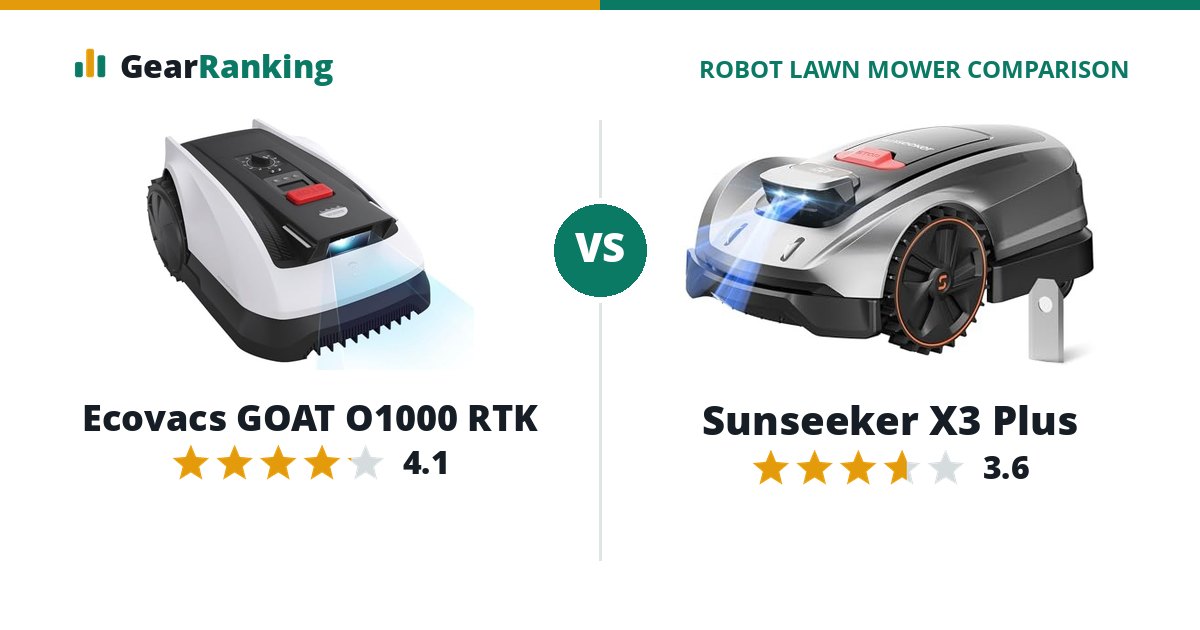Ecovacs GOAT O1000 RTK vs Sunseeker X3 Plus