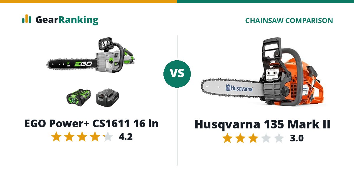 EGO Power+ CS1611 16 in vs Husqvarna 135 Mark II