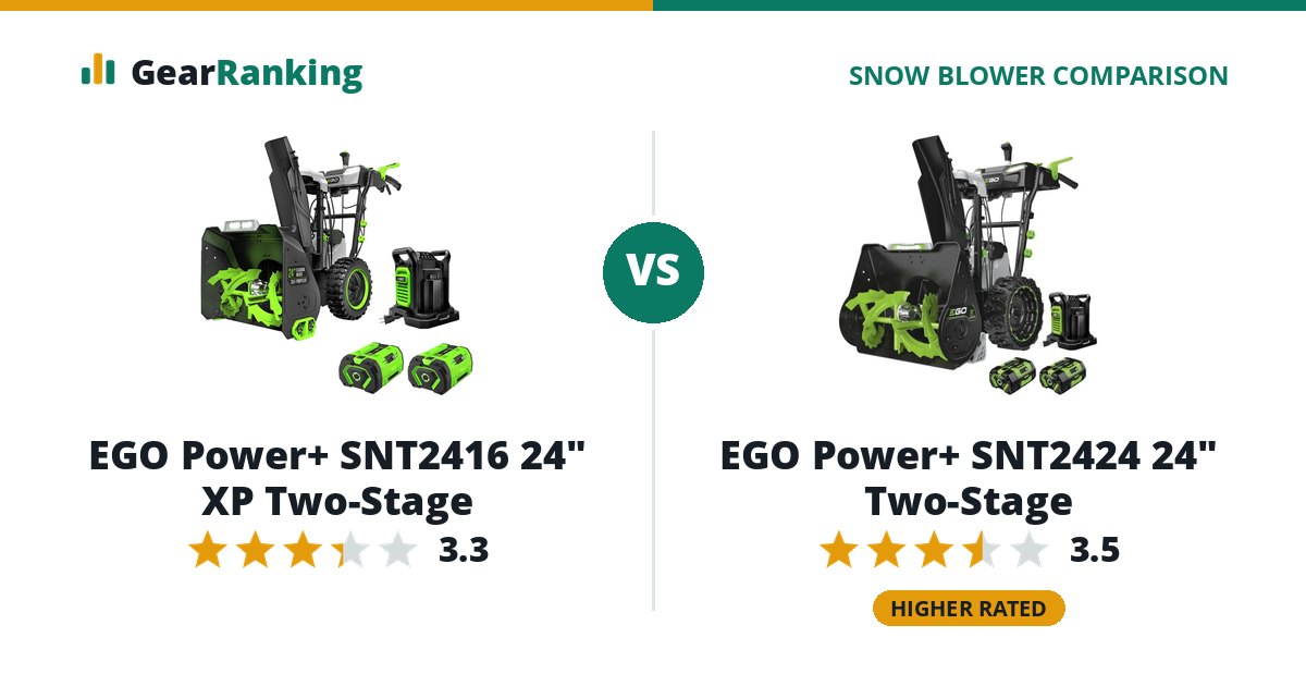 EGO Power+ SNT2416 24" XP Two-Stage vs EGO Power+ SNT2424 24" Two-Stage