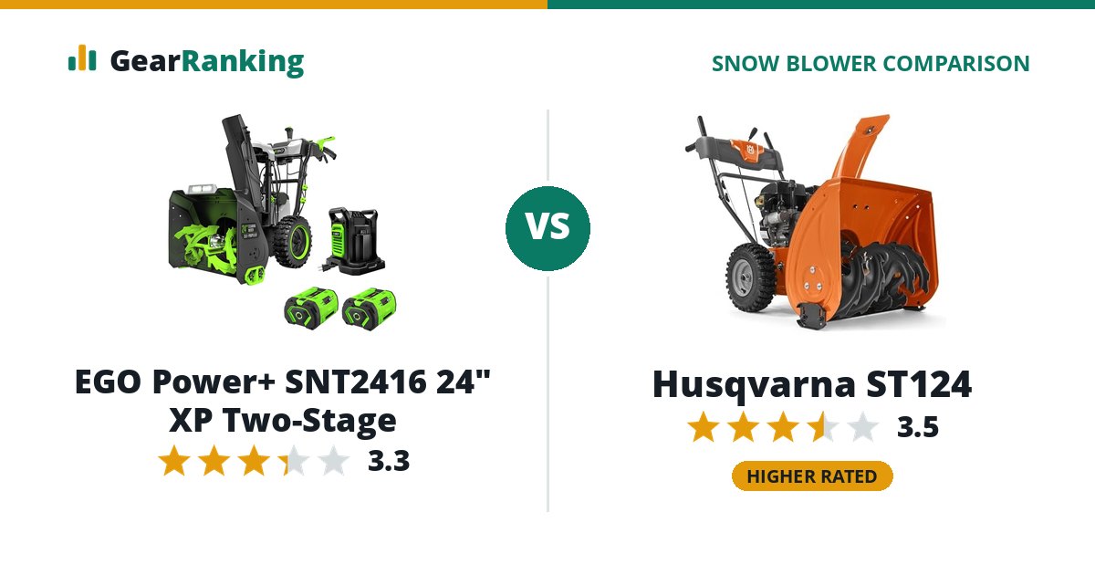 EGO Power+ SNT2416 24" XP Two-Stage vs Husqvarna ST124