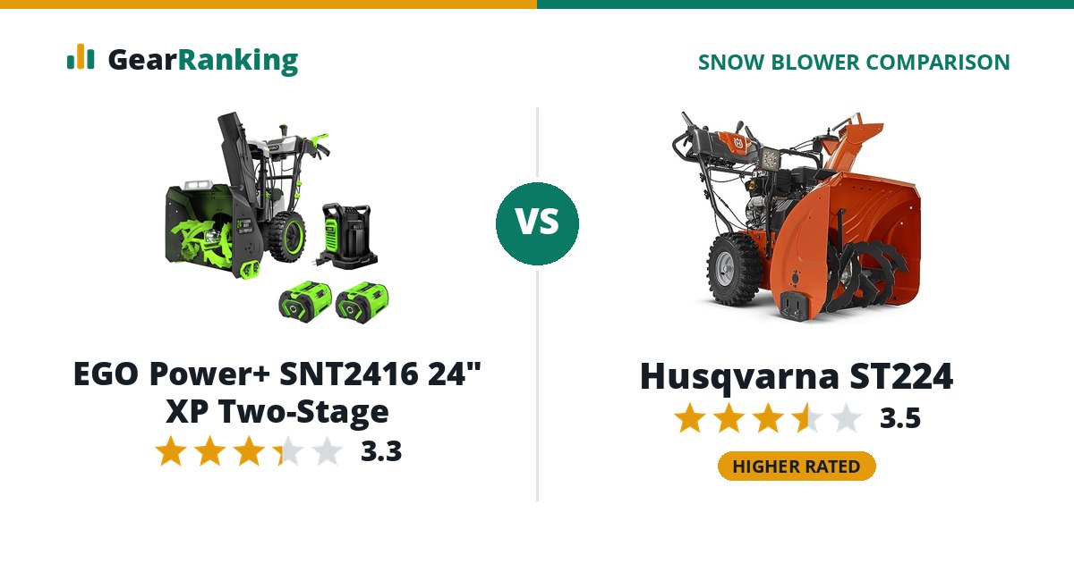 EGO Power+ SNT2416 24" XP Two-Stage vs Husqvarna ST224