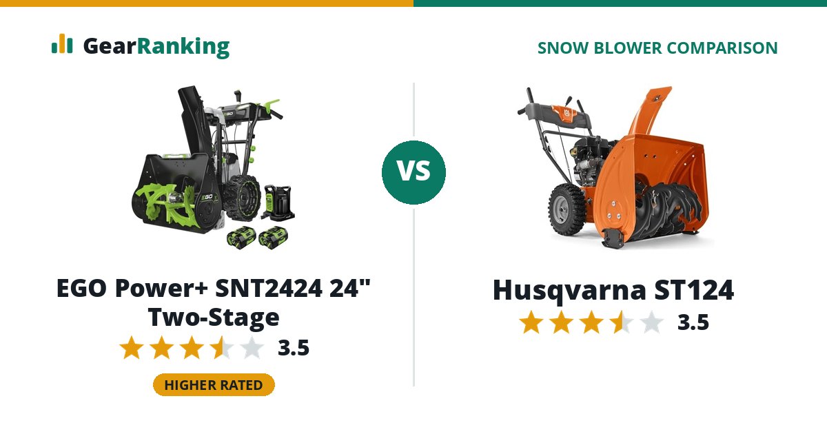 EGO Power+ SNT2424 24" Two-Stage vs Husqvarna ST124