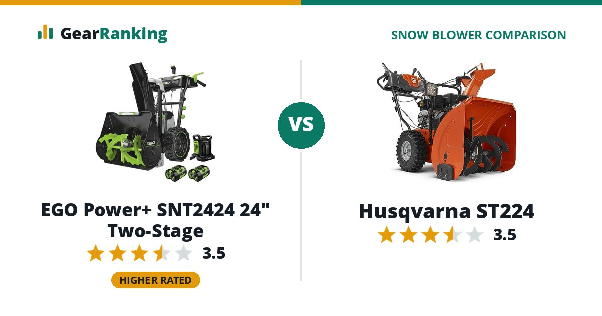 EGO Power+ SNT2424 24" Two-Stage vs Husqvarna ST224