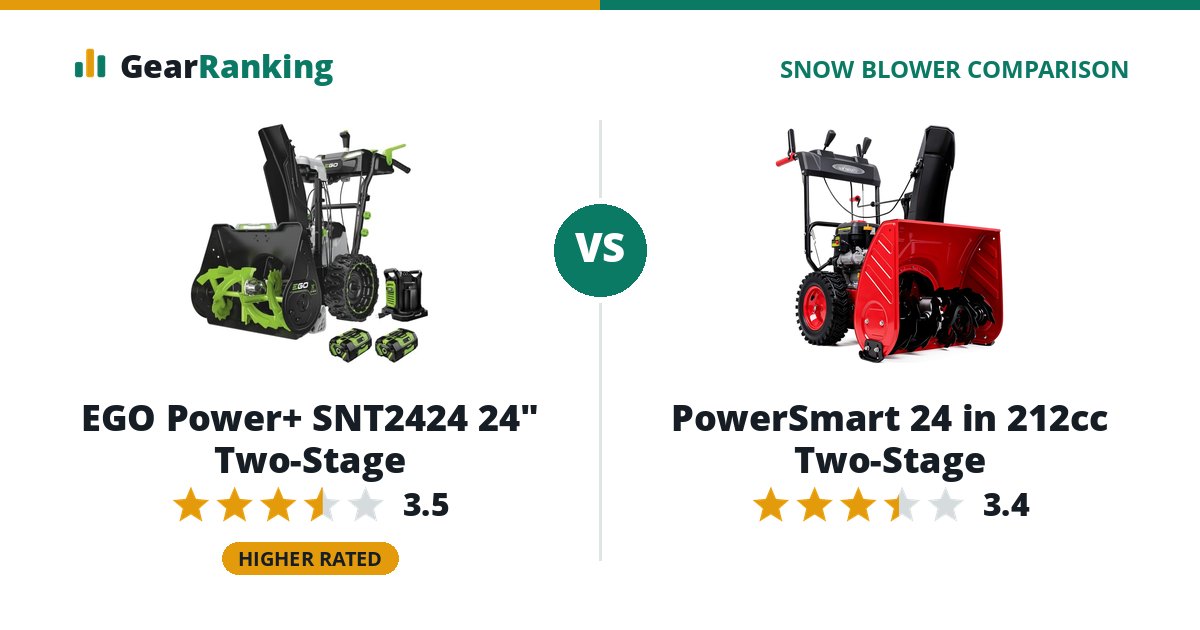 EGO Power+ SNT2424 24" Two-Stage vs PowerSmart 24 in 212cc Two-Stage