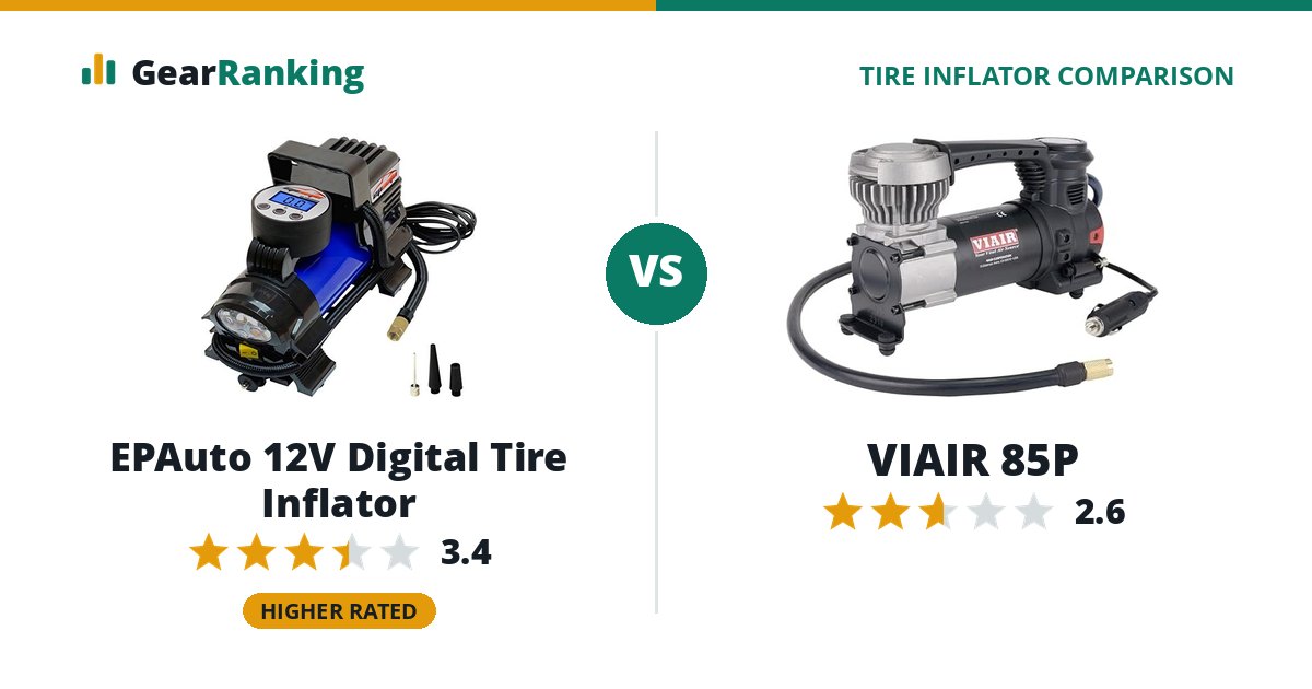 EPAuto 12V Digital Tire Inflator vs VIAIR 85P