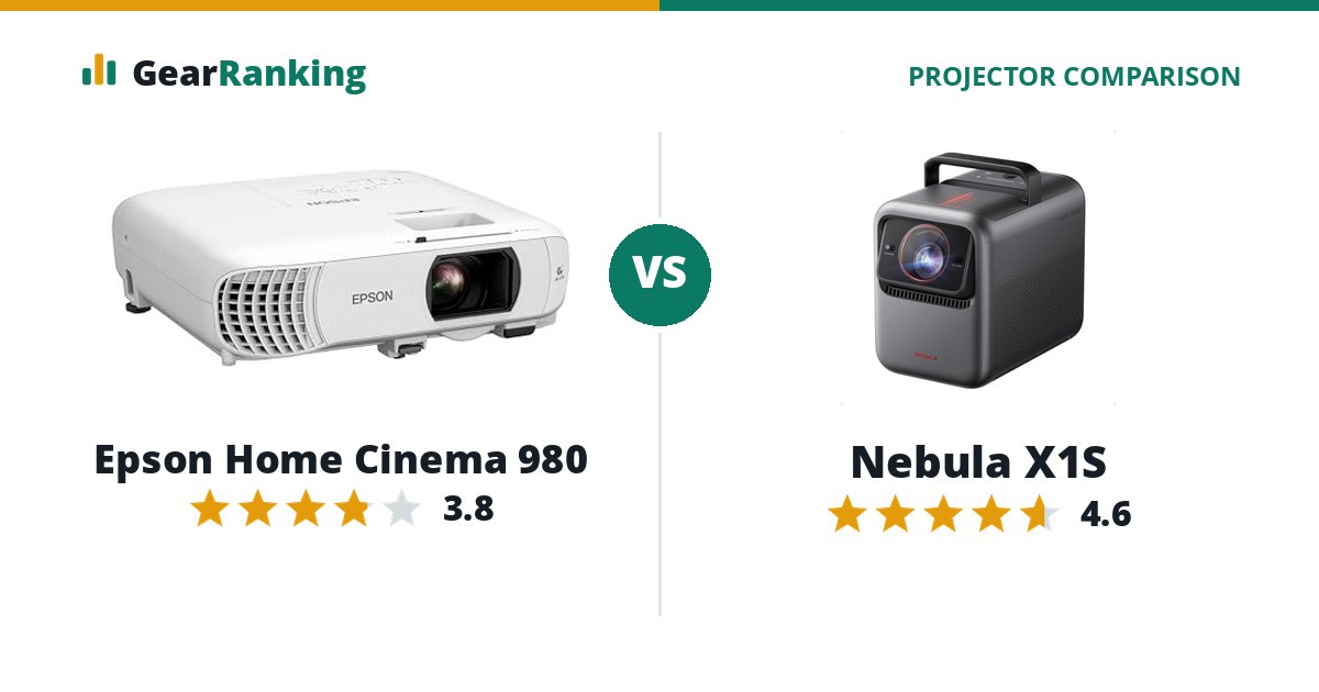Epson Home Cinema 980 vs Nebula X1S