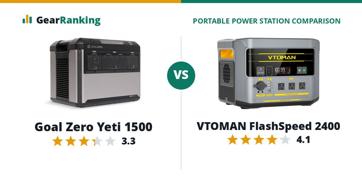 Goal Zero Yeti 1500 vs VTOMAN FlashSpeed 2400