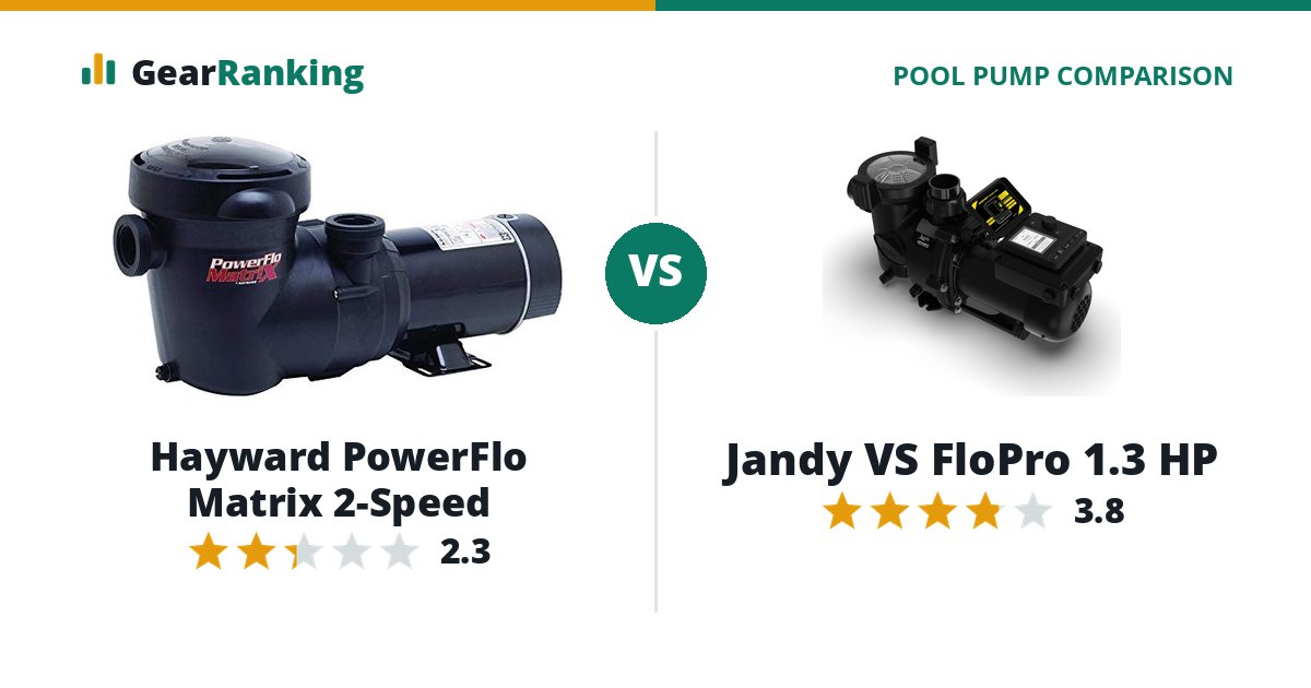 Hayward PowerFlo Matrix 2-Speed vs Jandy VS FloPro 1.3 HP