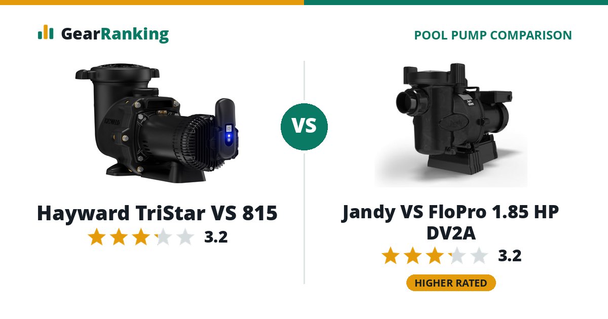 Hayward TriStar VS 815 vs Jandy VS FloPro 1.85 HP DV2A