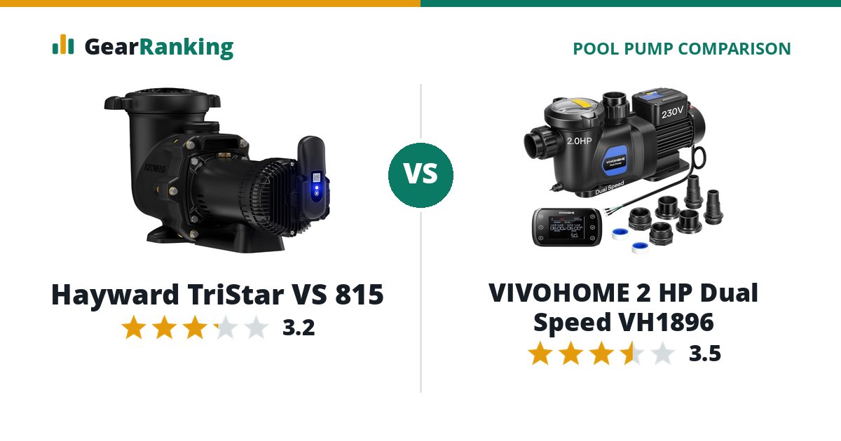 Hayward TriStar VS 815 vs VIVOHOME 2 HP Dual Speed VH1896