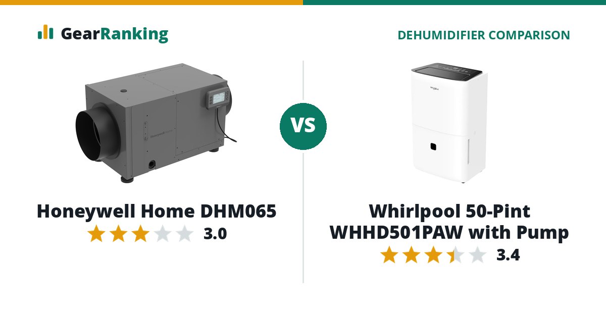 Honeywell Home DHM065 vs Whirlpool 50-Pint WHHD501PAW with Pump