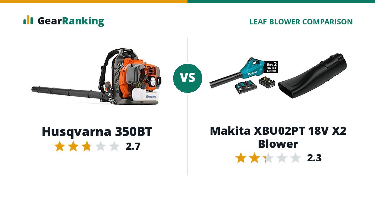 Husqvarna 350BT vs Makita XBU02PT 18V X2 Blower