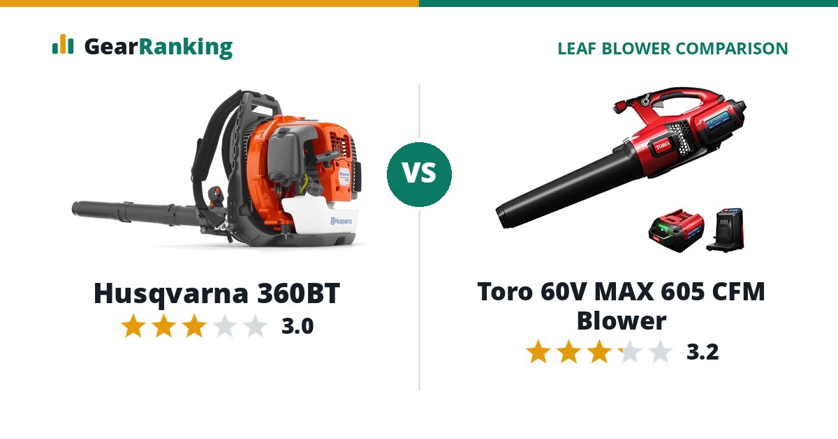 Husqvarna 360BT vs Toro 60V MAX 605 CFM Blower
