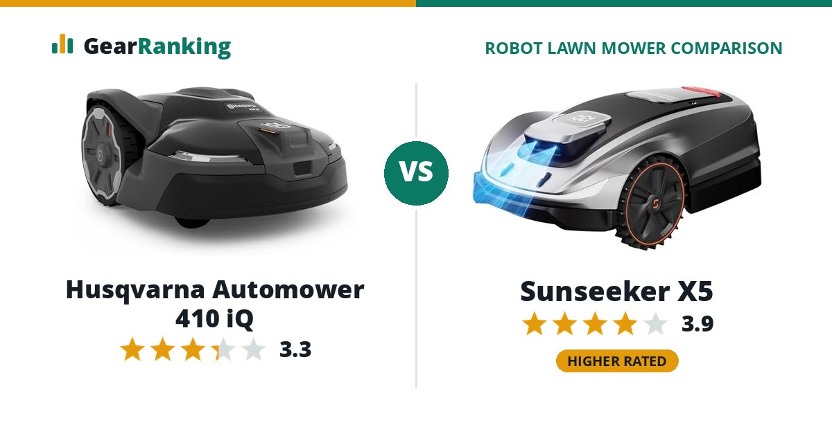Husqvarna Automower 410 iQ vs Sunseeker X5