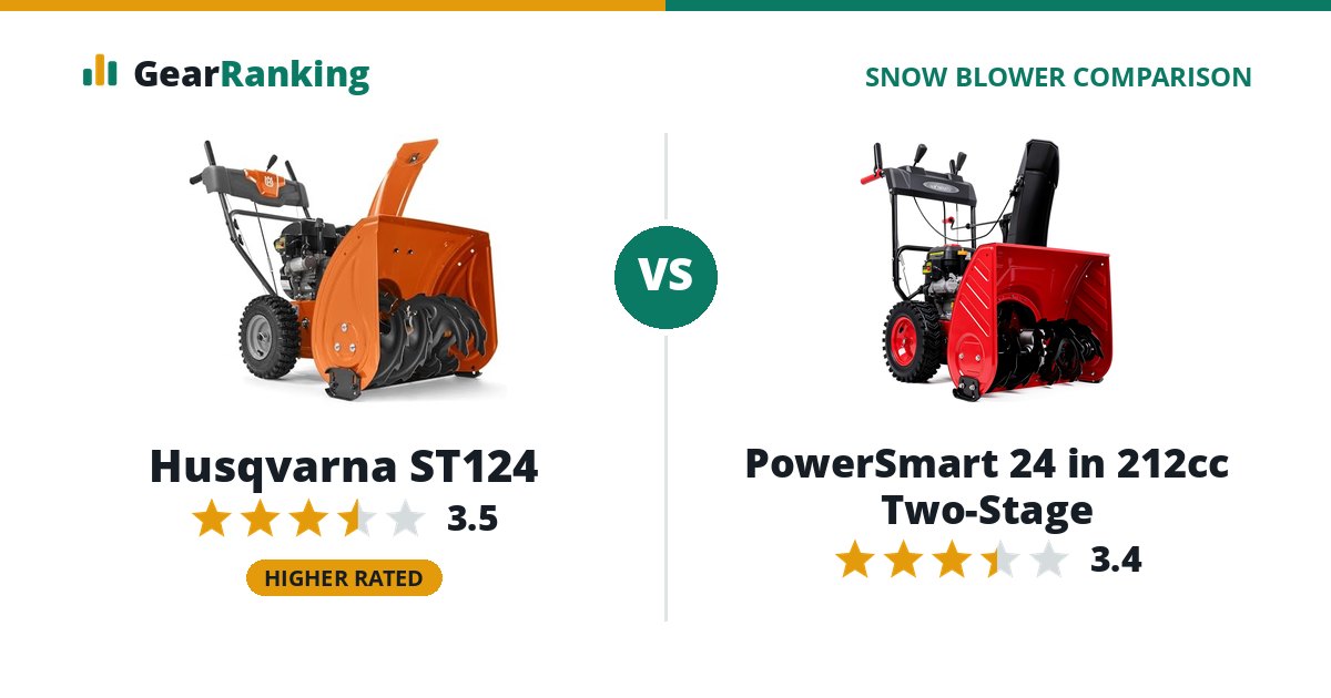 Husqvarna ST124 vs PowerSmart 24 in 212cc Two-Stage