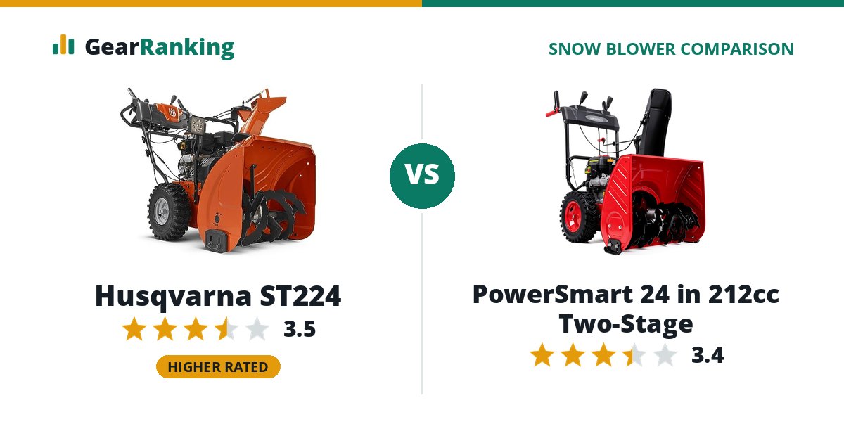 Husqvarna ST224 vs PowerSmart 24 in 212cc Two-Stage