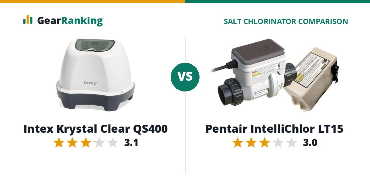 Intex Krystal Clear QS400 vs Pentair IntelliChlor LT15