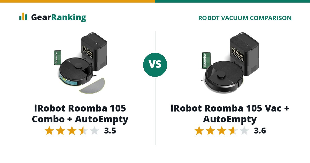 iRobot Roomba 105 Combo + AutoEmpty vs iRobot Roomba 105 Vac + AutoEmpty
