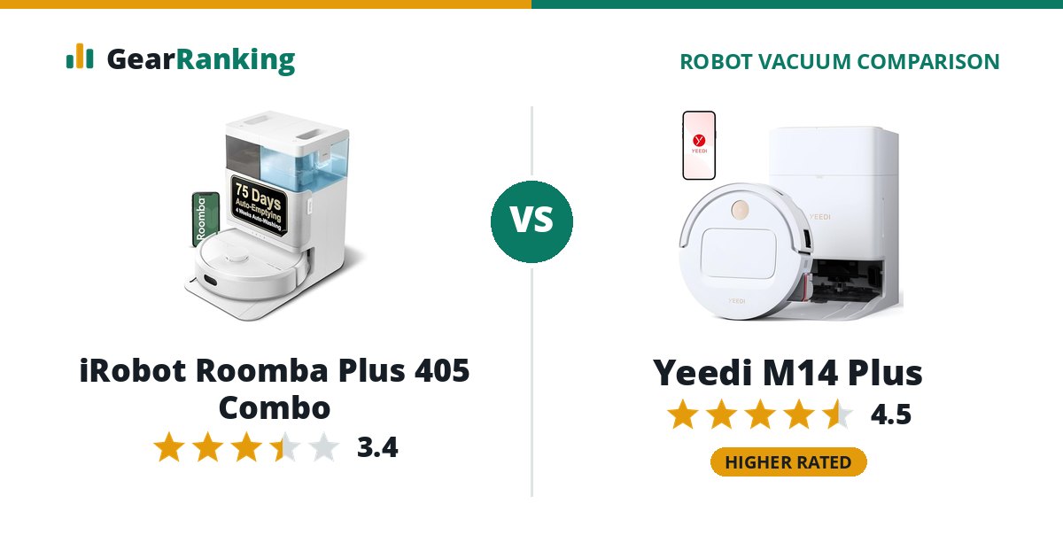 iRobot Roomba Plus 405 Combo vs Yeedi M14 Plus