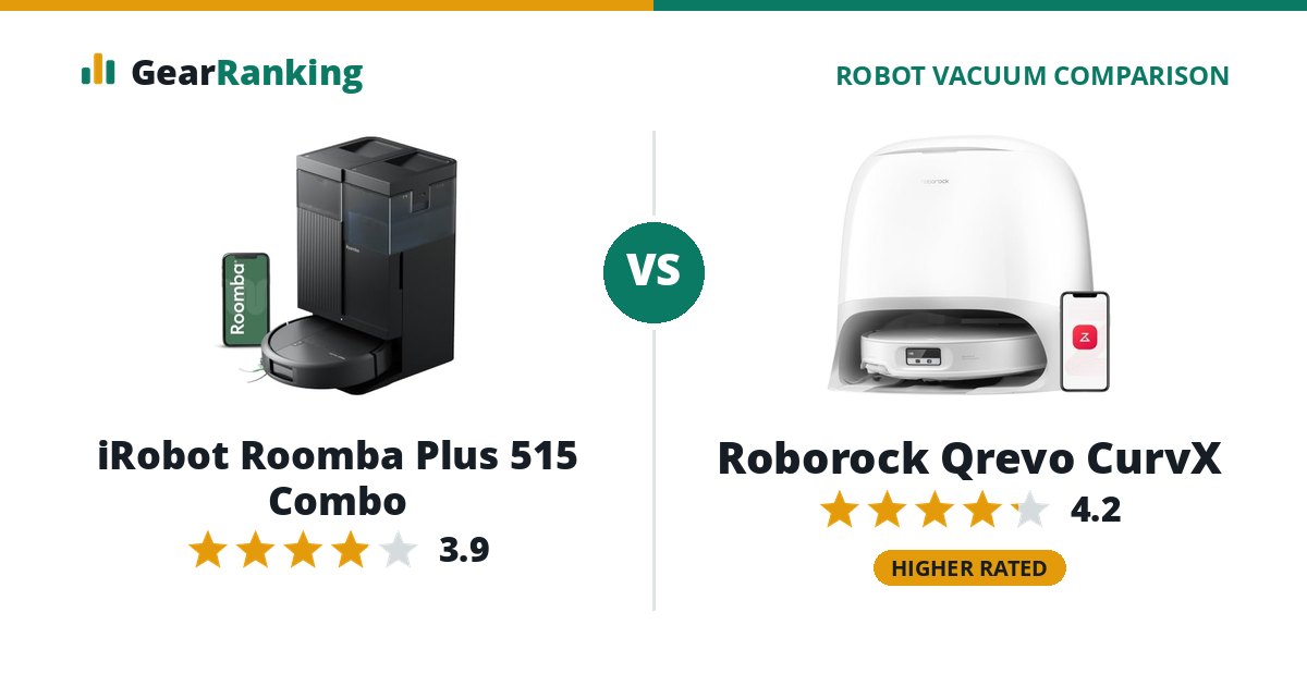 iRobot Roomba Plus 515 Combo vs Roborock Qrevo CurvX