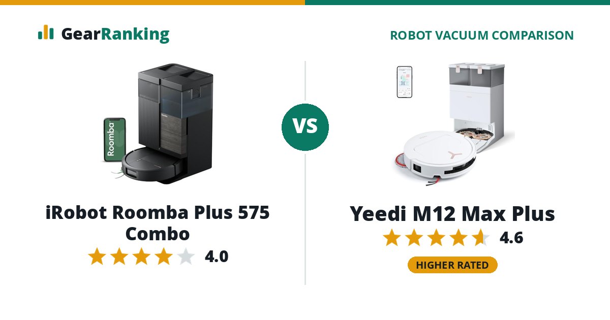 iRobot Roomba Plus 575 Combo vs Yeedi M12 Max Plus