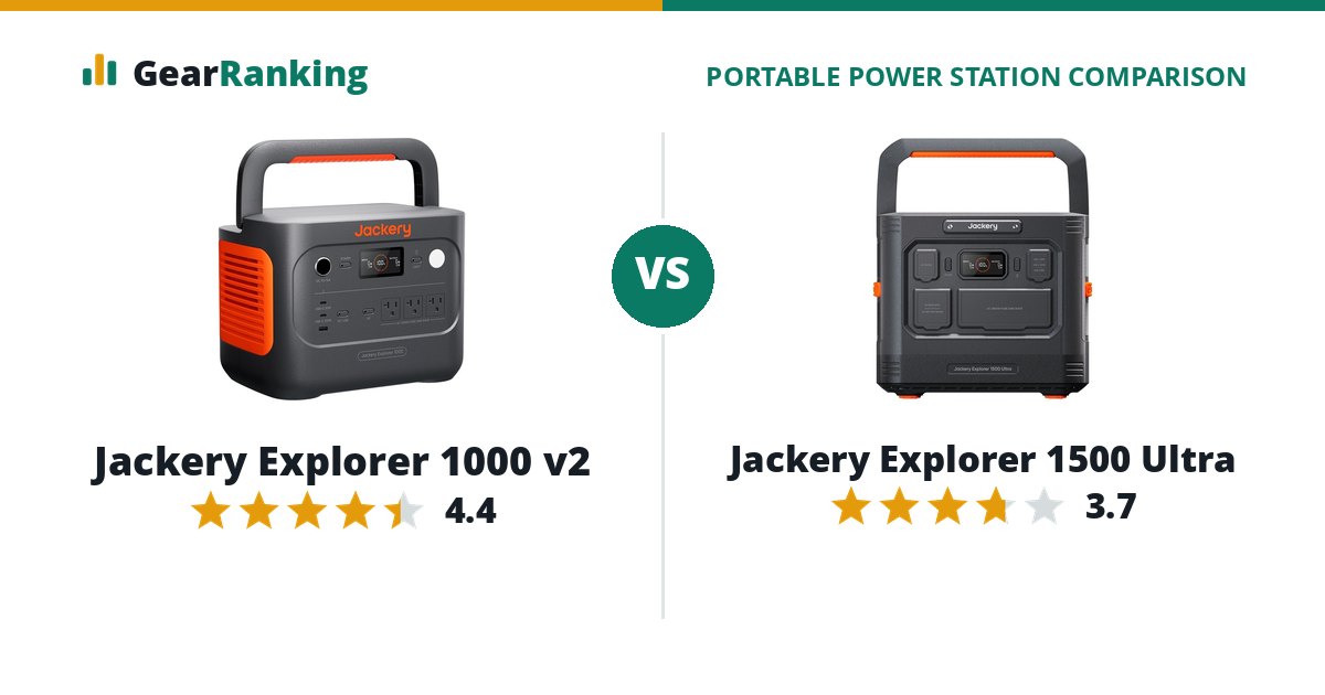 Jackery Explorer 1000 v2 vs Jackery Explorer 1500 Ultra