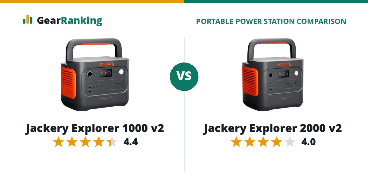Jackery Explorer 1000 v2 vs Jackery Explorer 2000 v2